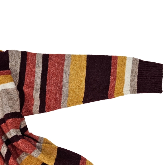 Multicolor Striped Cardigan Sweater Size 20 XXL Open Front Longline Fall Duster - Picture 6 of 13